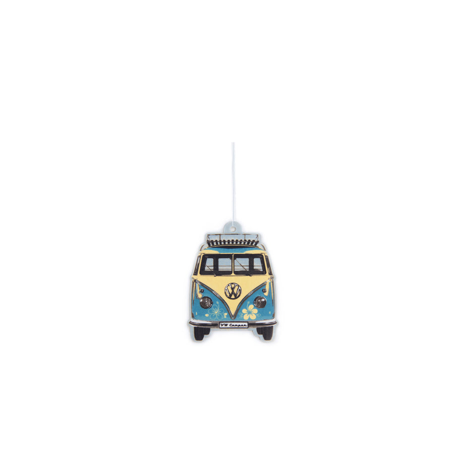 VW Collections Car Air Freshener - VW T1 Bus - Pina Colada/Turquoise