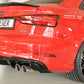 Rieger 00088186 Audi 8V A3 Rear Diffuser for Sport Tailpipe Left & Right - Glossy Black