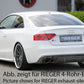 Rieger 00099196 Audi B8 B81 A5 Rear Diffuser for Original Twin Tailpipe Left - Carbon-Look