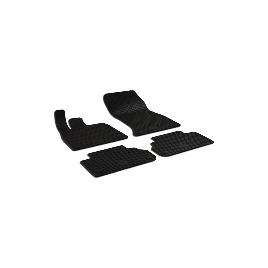 WALSER 50817 Floor mat set for AUDI Q5 (FYB) Elastomer, Front and Rear, Quantity: 4, Black