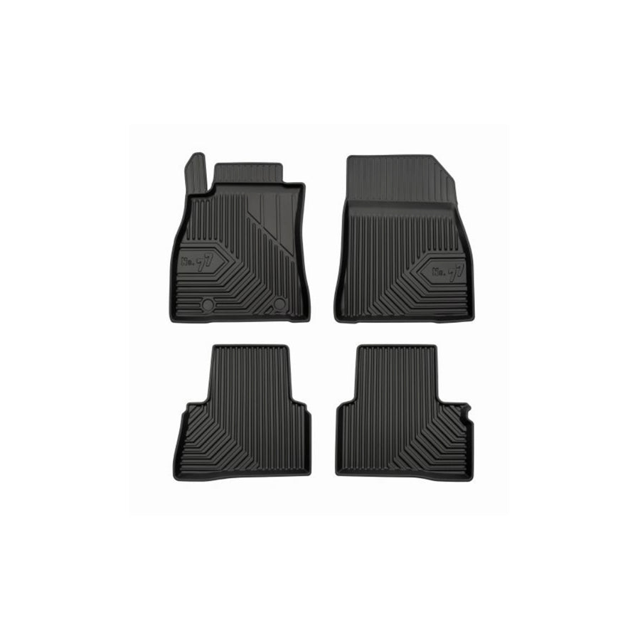 FROGUM Tailored 77409002 Floor mat set for NISSAN Juke (F15) Elastomer, Front and Rear, Quantity: 4, Black, (LHD)
