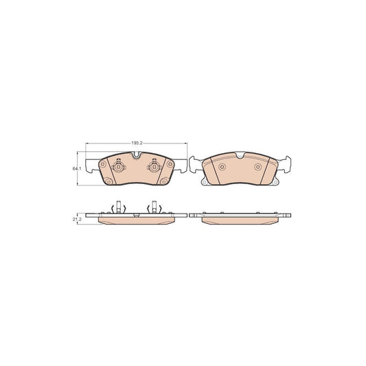 TRW Gdb1946 Brake Pad Set Prepared For Wear Indicator