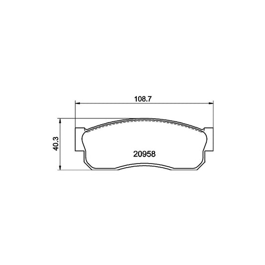 Hella 8DB 355 006 081 Brake Pad Set Not Prepared For Wear Indicator