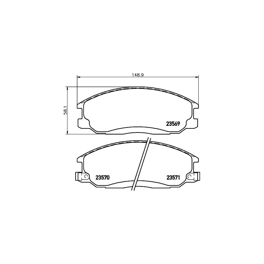 Hella 8DB 355 009 991 Brake Pad Set With Acoustic Wear Warning