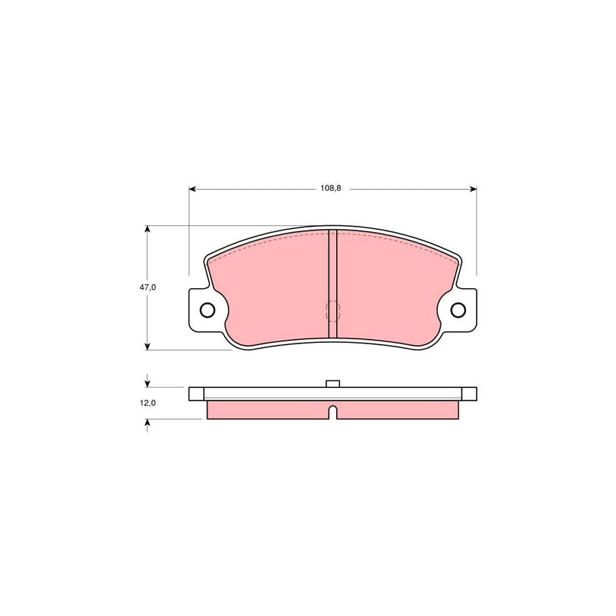 TRW Gdb360 Brake Pad Set Prepared For Wear Indicator