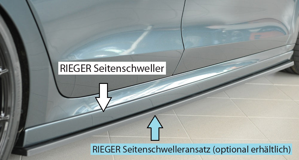 Rieger 00079033 Skoda NX Right Side Skirt (Octavia RS & Octavia) -  Matte Black