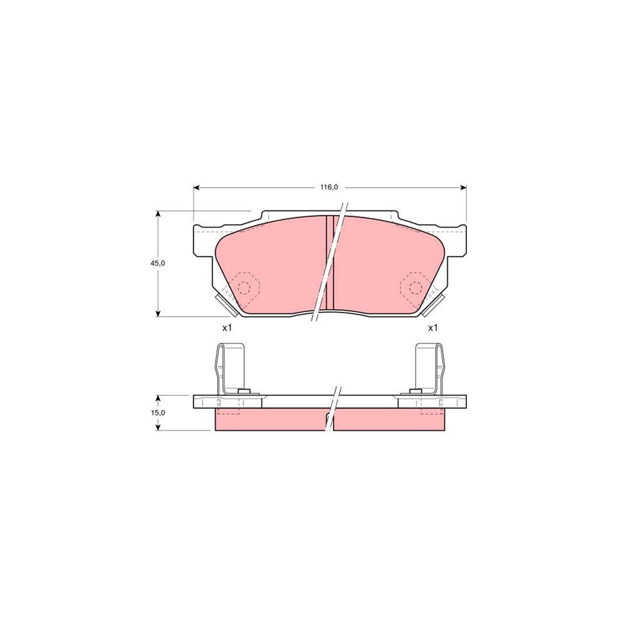 TRW Gdb325 Brake Pad Set With Acoustic Wear Warning