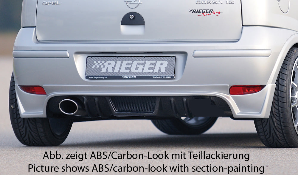 Rieger 00058928 Opel Corsa C Rear Diffuser
