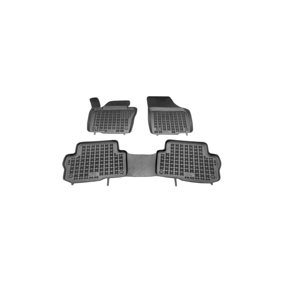 REZAW PLAST 200112A Floor mat set for VW Sharan II (7N1, 7N2) Elastomer, Front and Rear, Quantity: 3, Black
