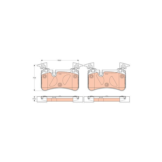 TRW Gdb2061 Brake Pad Set Prepared For Wear Indicator