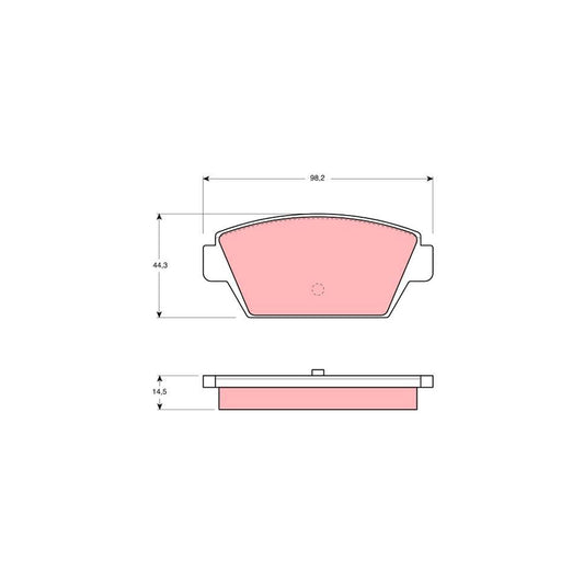 TRW Gdb945 Brake Pad Set Not Prepared For Wear Indicator