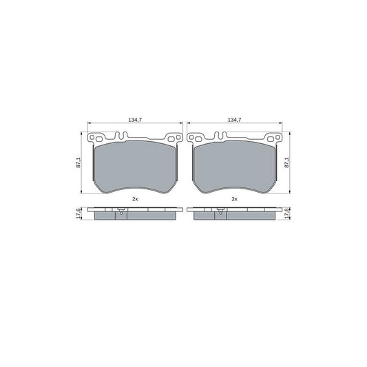 Bosch 0986494985 Brake Pad Set With Anti Squeak Plate BP1836