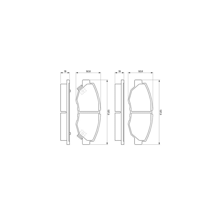 Bosch 0986461124 Brake Pad Set With Acoustic Wear Warning BP575