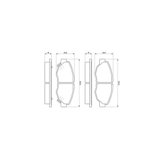 Bosch 0986461124 Brake Pad Set With Acoustic Wear Warning BP575
