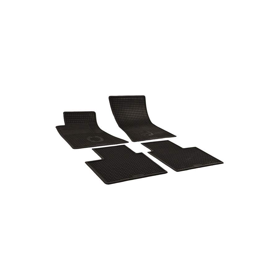 WALSER Tailored 50487 Floor mat set for OPEL OMEGA Elastomer, Front and Rear, Quantity: 4, Black
