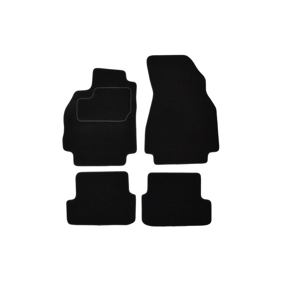 CUSTOPOL Tailored RNT345C Floor mat set for RENAULT Megane II Coup???-Cabriolet (EM) Textile, Front and Rear, Quantity: 4, Black