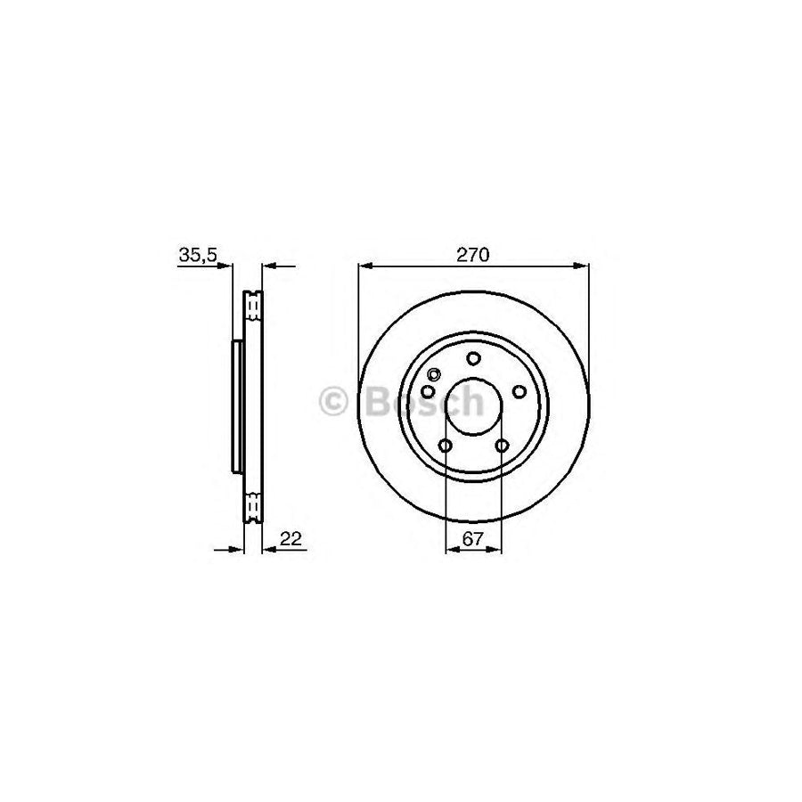 BOSCH 0 986 479 071 Brake Disc suitable for MERCEDES BENZ Vaneo W414 Vented Oiled Alloyed High carbon