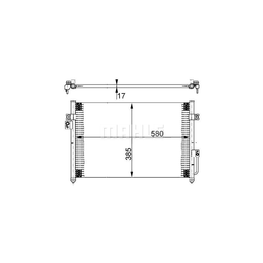 MAHLE ORIGINAL AC 388 000S Air conditioning condenser for HYUNDAI TERRACAN without dryer