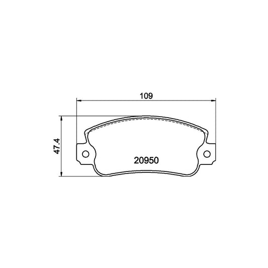 Hella 8DB 355 018 991 Brake Pad Set Not Prepared For Wear Indicator