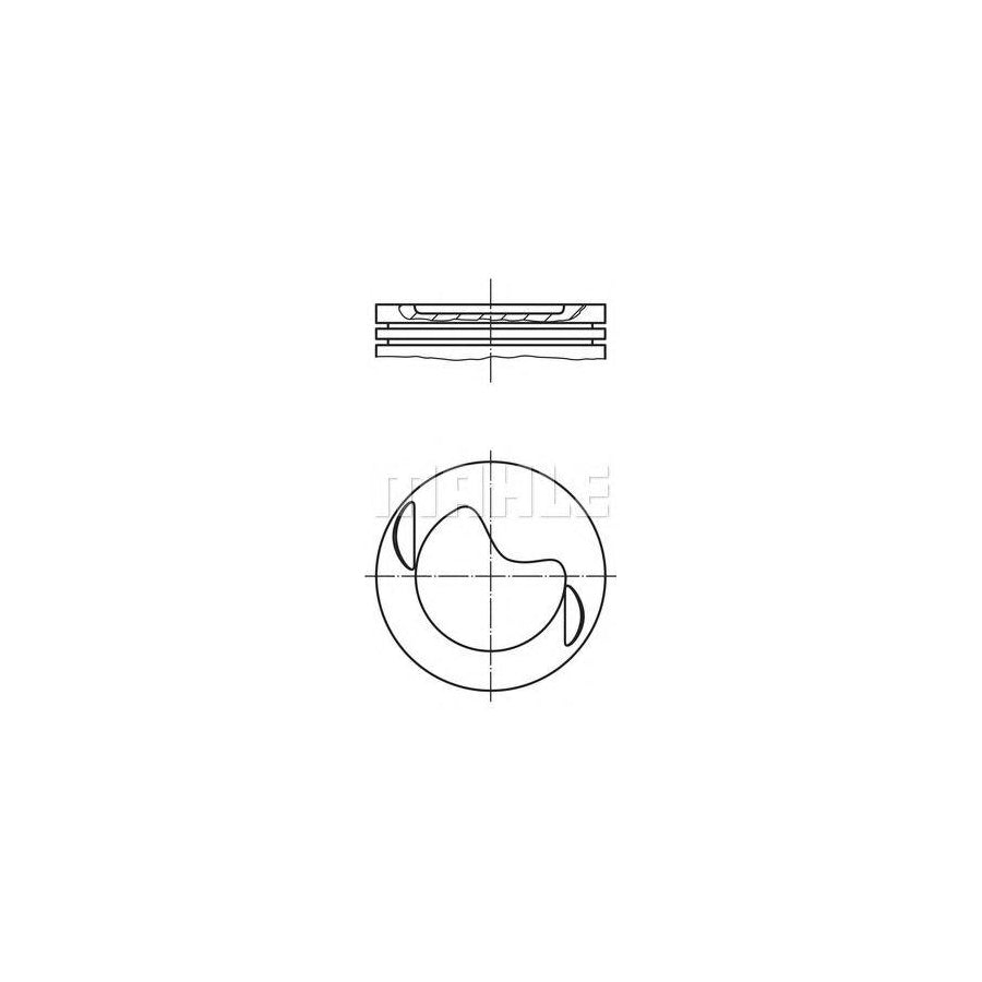 MAHLE ORIGINAL 002 19 03 Piston 88,75 mm, with piston rings