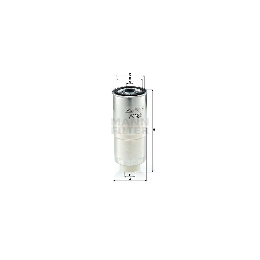 MANN-FILTER WK 845/2 Fuel filter for AUDI 100 Spin-on Filter
