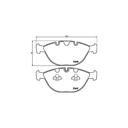 Hella 8DB 355 009 921 Brake Pad Set For Bmw X5 E53 Prepared For Wear Indicator