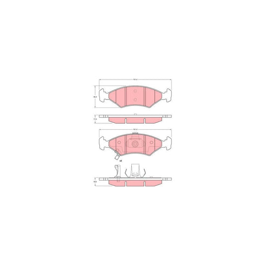 TRW Gdb3224 Brake Pad Set With Acoustic Wear Warning