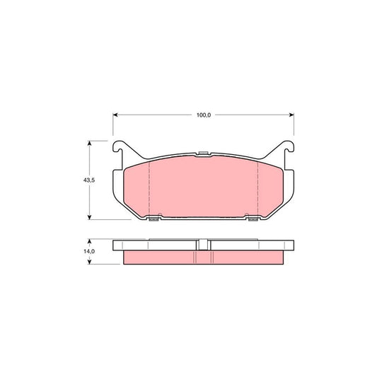 TRW Gdb1140 Brake Pad Set Not Prepared For Wear Indicator