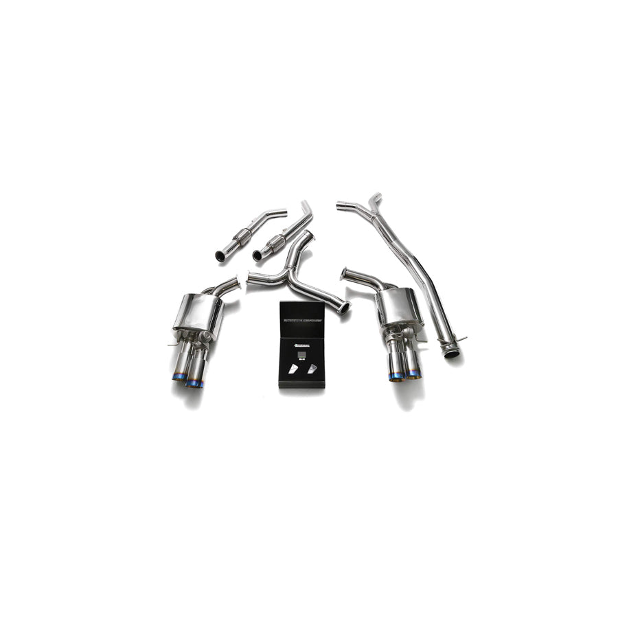 Armytrix MBC4Q-QS11B Valvetronic Exhaust System for BRABUS Diffuser Mercedes-Benz C400 | C450 | C43 AMG W205 2015-2021 with Quad Blue Coated 3.5" | Duco Car Parts UK Car Parts