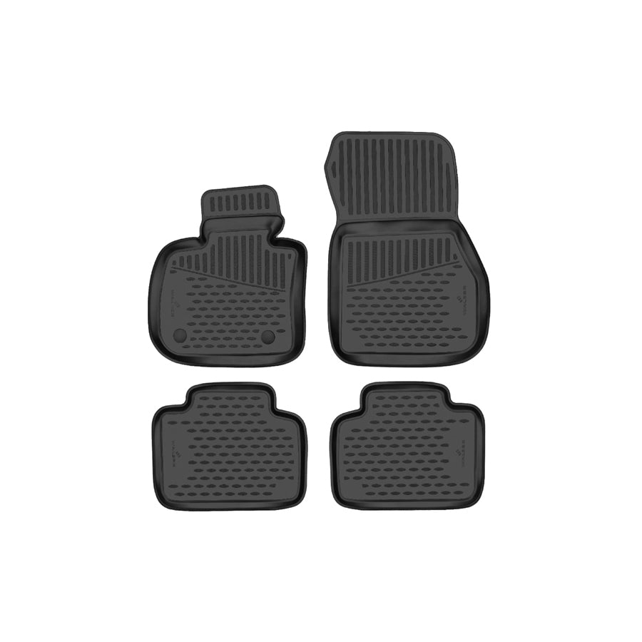 WALSER Tailored, XTR 75195 Floor mat set Elastomer, Front and Rear, Black