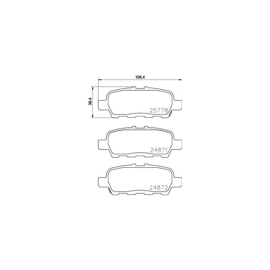 Hella 8DB 355 020 401 Brake Pad Set With Acoustic Wear Warning