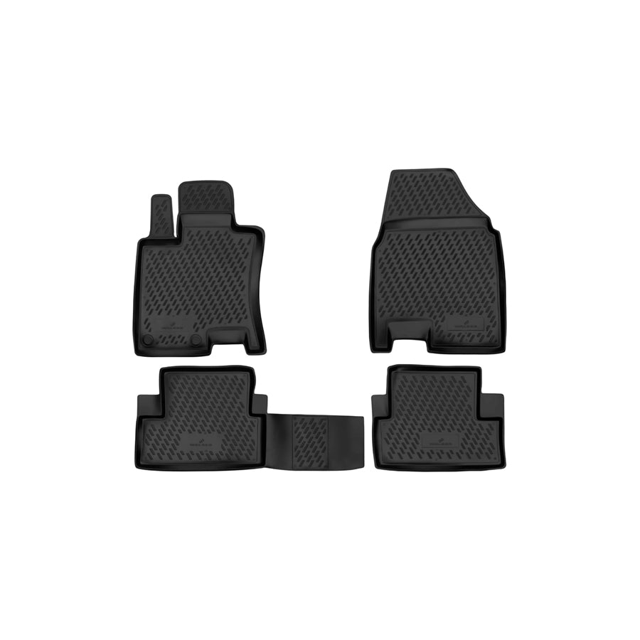 WALSER Tailored, XTR 75177 Floor mat set Elastomer, Front and Rear, Black