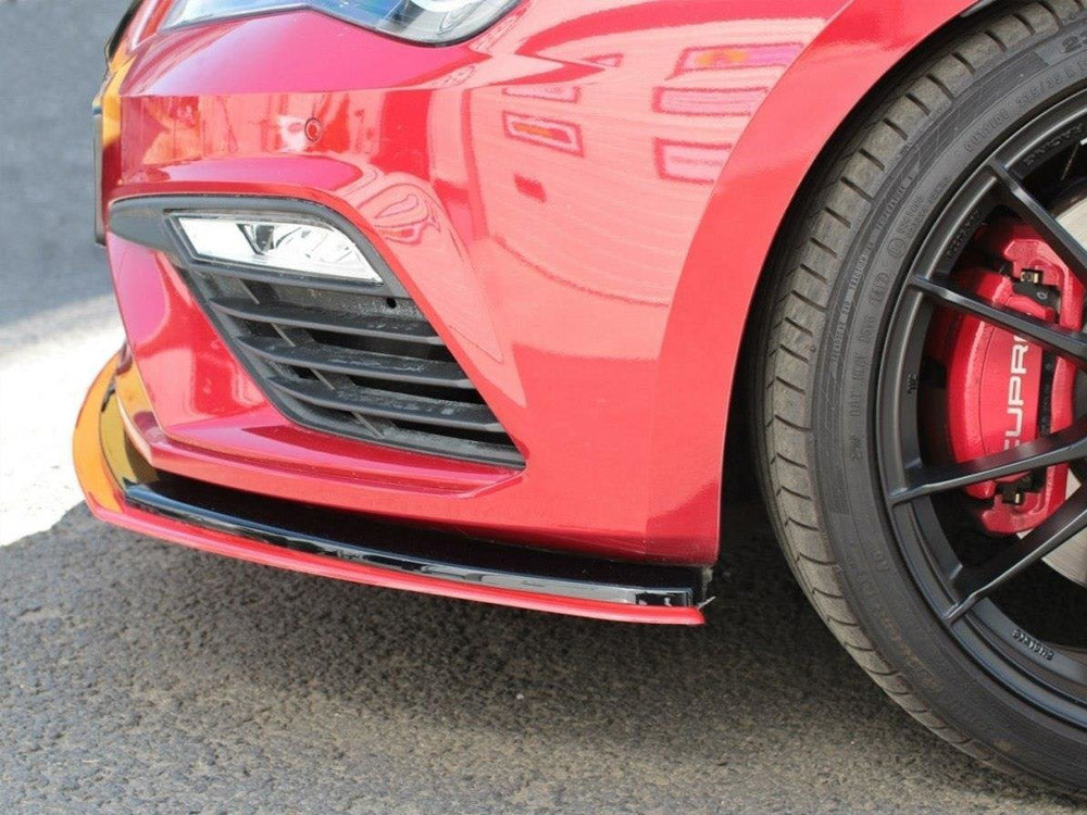 Maxton Design SE-LE-3F-CU-FD1T Front Splitter V.3 Seat Leon MK3 Cupra/ Fr Facelift (2017-) | Duco Car Parts UK Car Parts