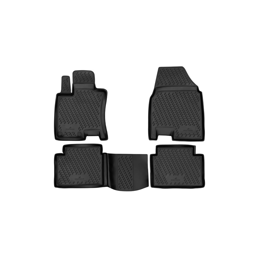 WALSER Tailored, XTR 75176 Floor mat set Elastomer, Front and Rear, Black