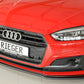 Rieger 00055485 Audi B9 F5 Front Splitter (A5 & S5) -  Matte Black
