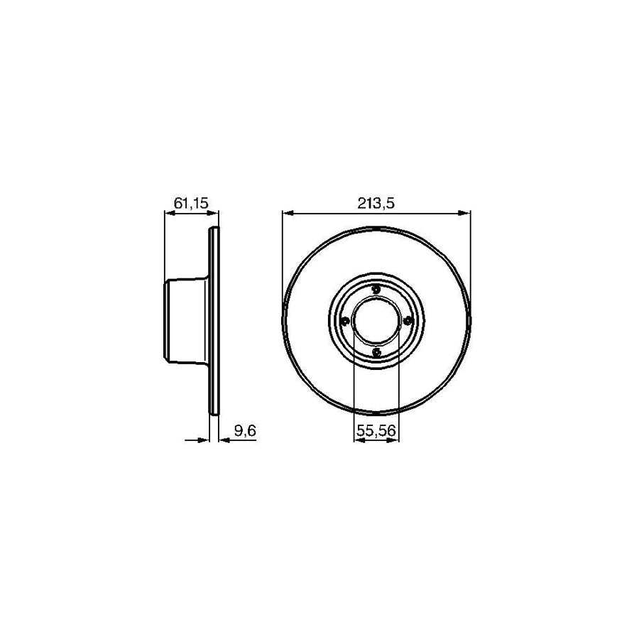 BOSCH 0 986 478 811 Brake Disc Solid Oiled
