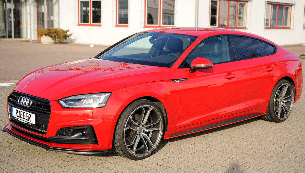 Rieger 00055485 Audi B9 F5 Front Splitter (A5 & S5) -  Matte Black