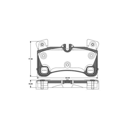 Bosch 0986Tb3088 Brake Pad Set Excl Wear Warning Contact