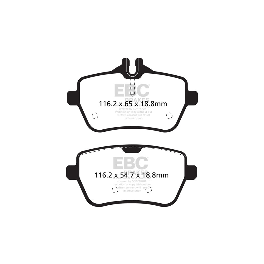 EBC Mercedes-Benz W222 R231 Redstuff Sport Rear Brake Pads - TRW Caliper (Inc. S450, S400, SL500 & SL400) (Pair)