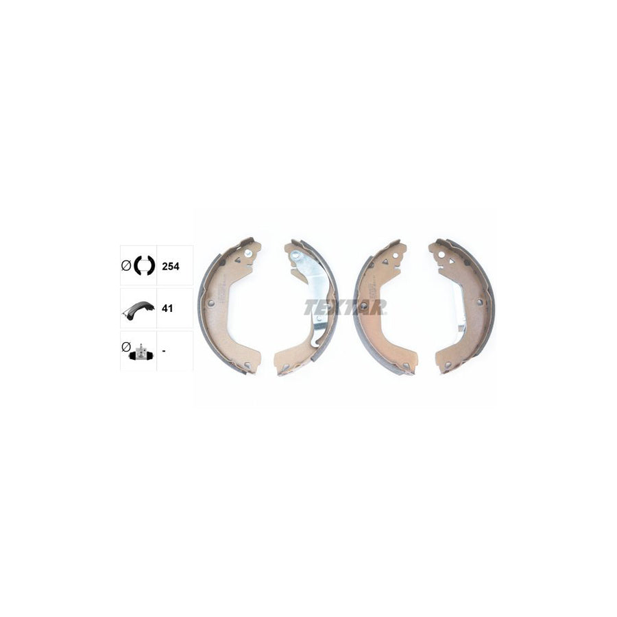 TEXTAR 91079100 Brake Shoe Set for CHEVROLET CRUZE with handbrake lever