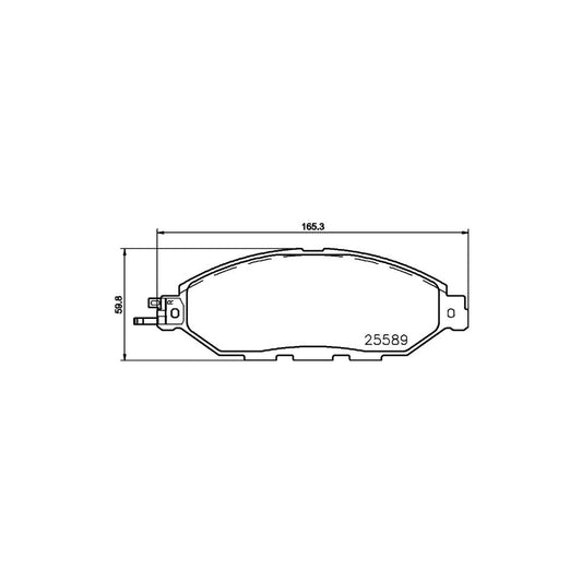 Hella 8DB 355 021 711 Brake Pad Set Not Prepared For Wear Indicator
