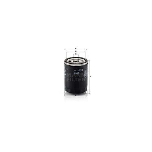 MANN-FILTER W 713/18 Oil Filter Spin-on Filter