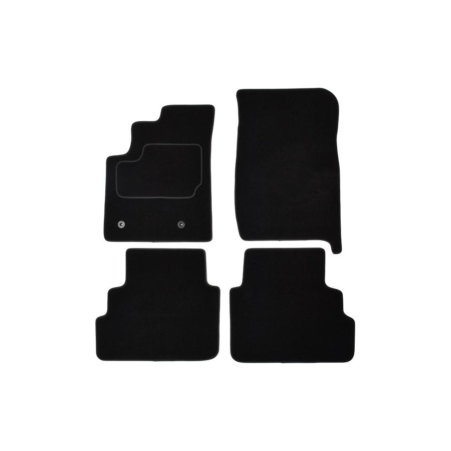 CUSTOPOL Tailored TOY60C Floor mat set for TOYOTA Avensis Verso (M2) Textile, Front and Rear, Quantity: 4, Black