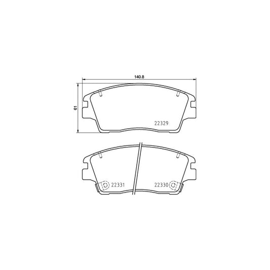 Brembo P 30 096 Brake Pad Set With Acoustic Wear Warning