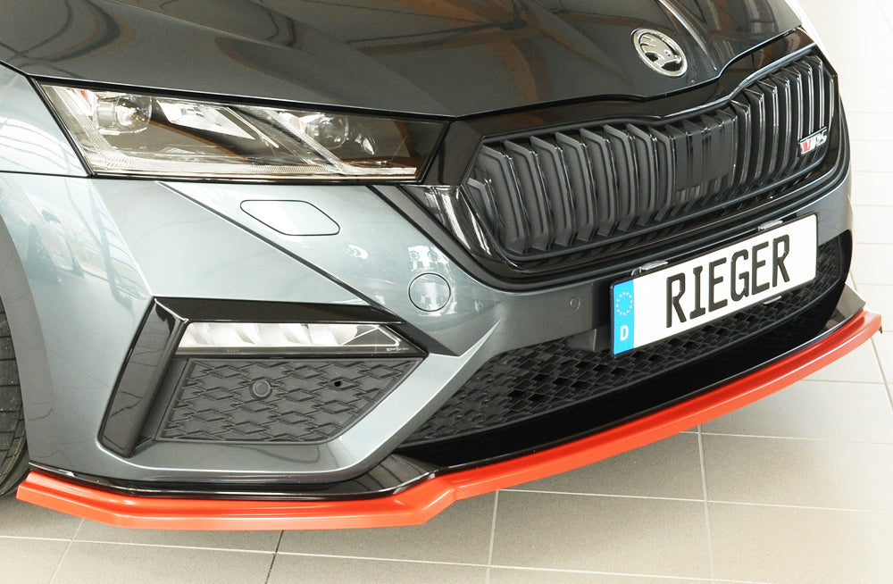 Rieger 00079031 Skoda NX Octavia RS Front Splitter -  Matte Black
