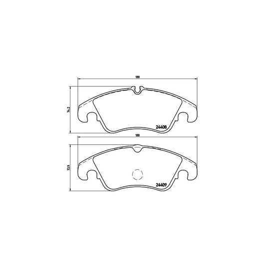 Brembo P 24 074 Brake Pad Set For Ford Focus Mk2 Hatchback Da_ Hcp Dp Prepared For Wear Indicator With Brake Caliper Screws With Piston Clip