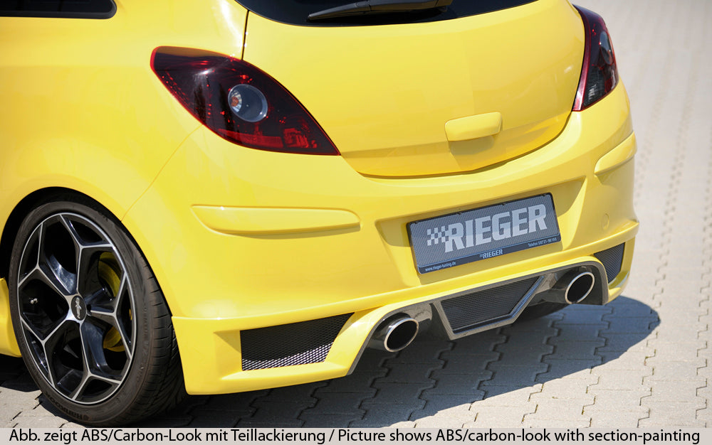 Rieger 00058948 Opel Corsa D Rear Diffuser for Tailpipe Left & Right