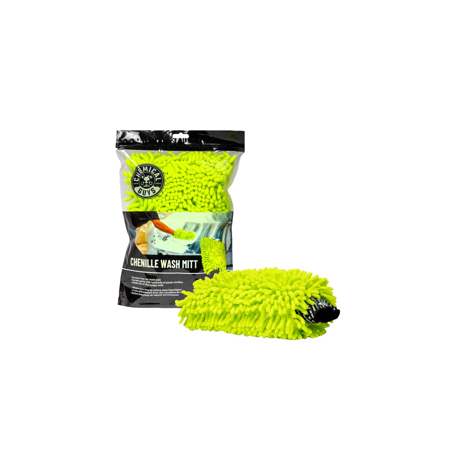 Chemical Guys Chenille Microfiber Car Wash Mitt Green | Duco Car Parts UK Car Parts