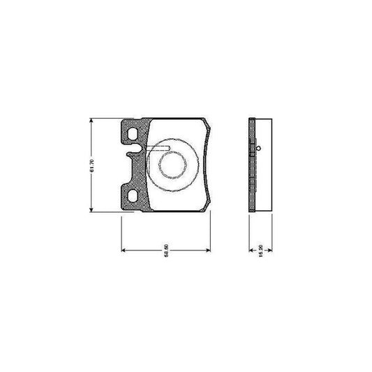 Bosch 0986Tb2014 Brake Pad Set Excl Wear Warning Contact