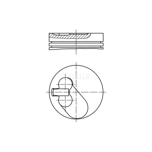 MAHLE ORIGINAL 004 56 13 Piston 88,75 mm, with piston ring carrier, without cooling duct